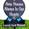 Personalised Heart Memorial Plaque engraved wooden