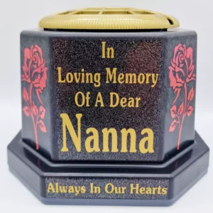 Nanna Graveside Flower Pot Memorial Gift Gold Writing with Roses