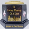 Husband Graveside Flower Pot Memorial Gift Gold Writing with Doves Signs and Memorials Husband Graveside Flower Pot Memorial Gift Gold Writing with Doves