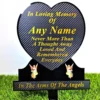 any name heart-shaped memorial plaque temporary gold grave marker