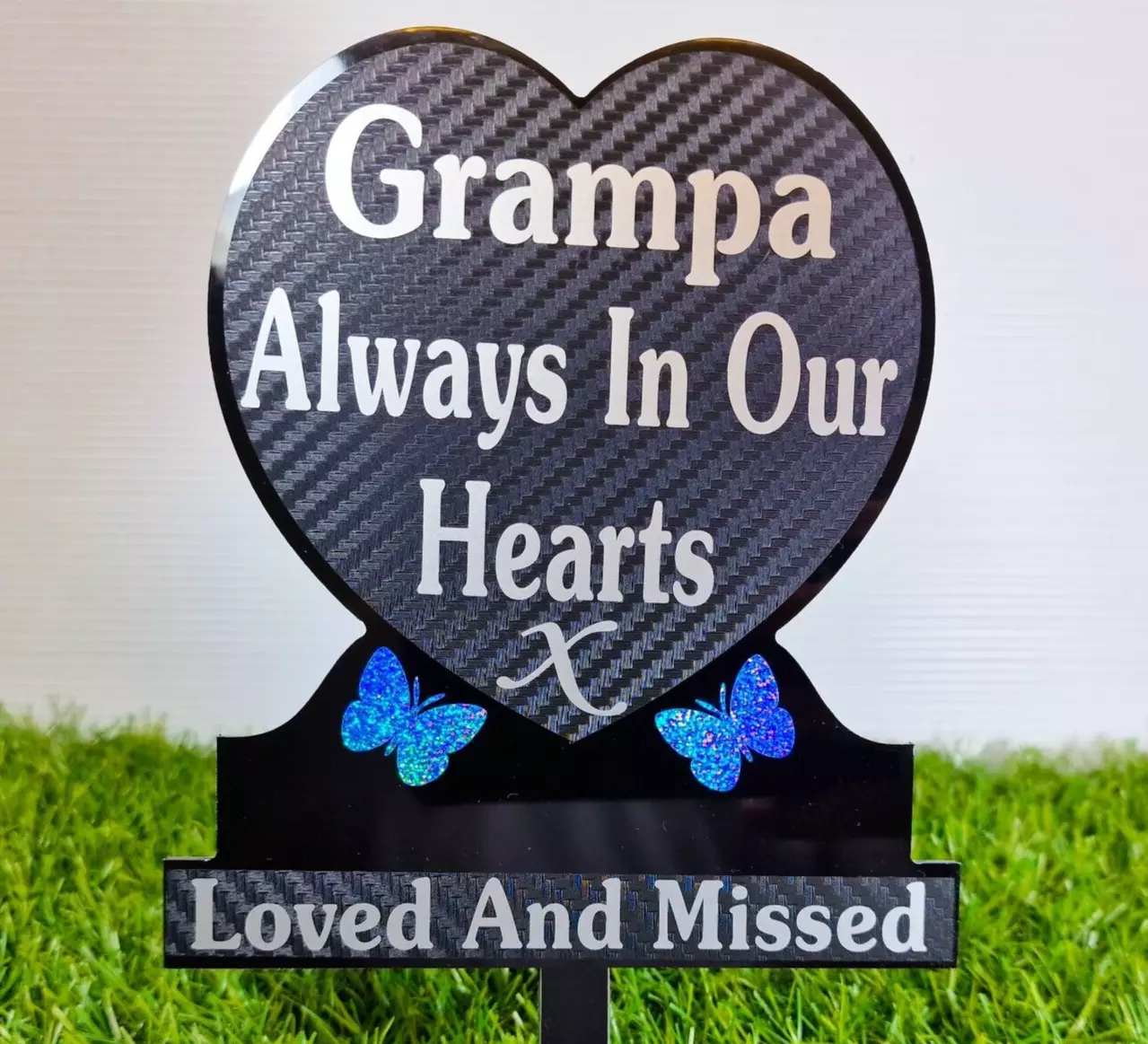 Grampa Heart Shape Memorial Plaque - Cherish the Memory of Your Loved Ones