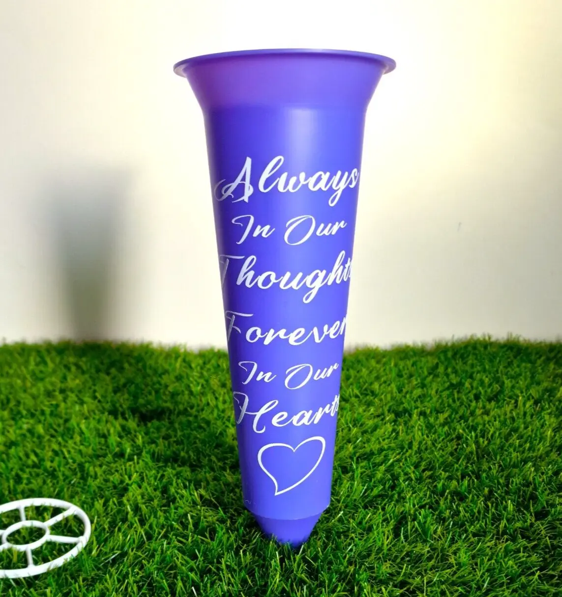 Purple Graveside Flower Spike - Always in our thoughts forever in our hearts