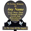 Personalised Large Memorial Plaque Heart Shape Temporary Grave Stone Marker Gold