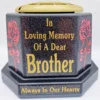 Brother Graveside Flower Pot Memorial Gift Gold Writing with Roses Signs and Memorials Brother Graveside Flower Pot Memorial Gift Gold Writing with Roses