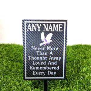 Memorial Plaque silver dove graveside decoration
