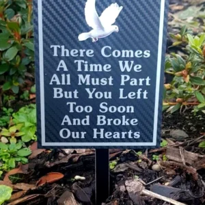Personalised Memorial Plaque Silver graveside decoration