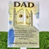Dad Memorial Plaque Graveside Marker placed beside headstone in UK cemetery