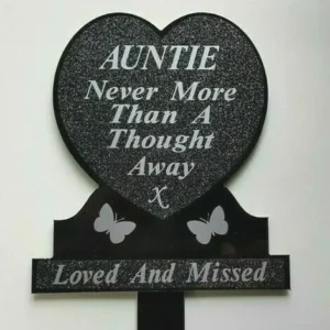 AUNTIE Memorial Plaque Grave Heart In Loving Memory Tribute Memory Funeral