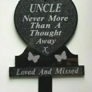 UNCLE Memorial Plaque Grave Heart In Loving Memory Tribute Memory Funeral