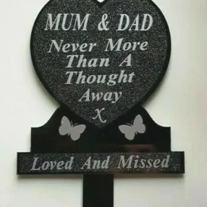 MUM & DAD Memorial Plaque Grave Heart In Loving Memory Tribute Memory Funeral